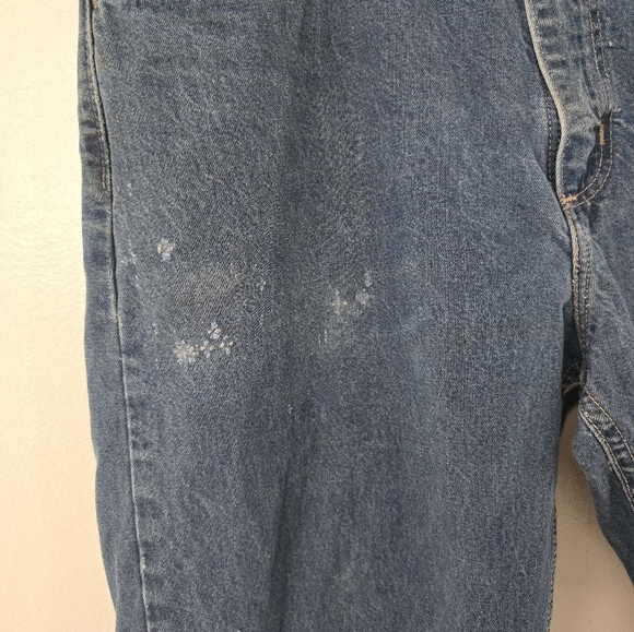 Carhartt FR Jeans 36x30 FRB100 DNM FR Relaxed Fit Blue Denim Distressed Ufcw - Picture 4 of 12